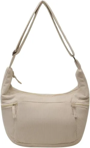 Casual Dumpling Purse for Women Pure Color Cross Body Bags with Large Capacity Athletic Striped Sling Shoulder Bags