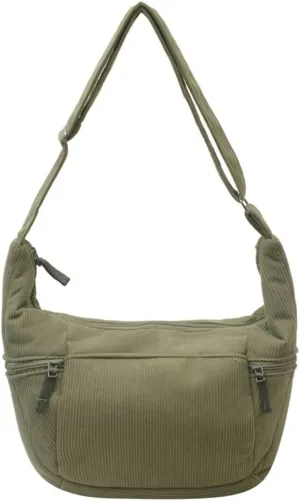 Casual Dumpling Purse for Women Pure Color Cross Body Bags with Large Capacity Athletic Striped Sling Shoulder Bags