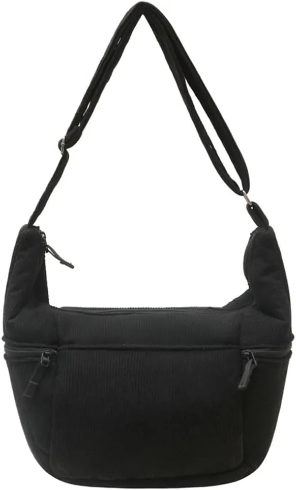 Casual Dumpling Purse for Women Pure Color Cross Body Bags with Large Capacity Athletic Striped Sling Shoulder Bags