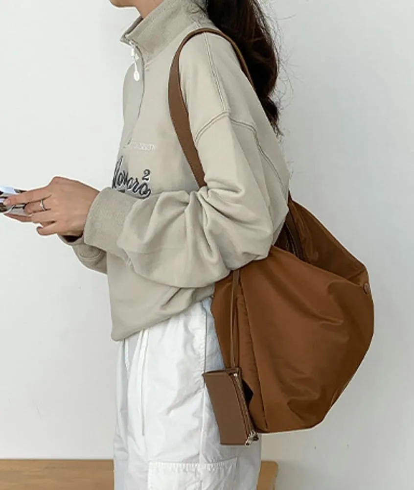 Casual Nylon Shoulder Bags for Women Large Tote Purse Lightweight Travel Handbags Working Top Handle Bags