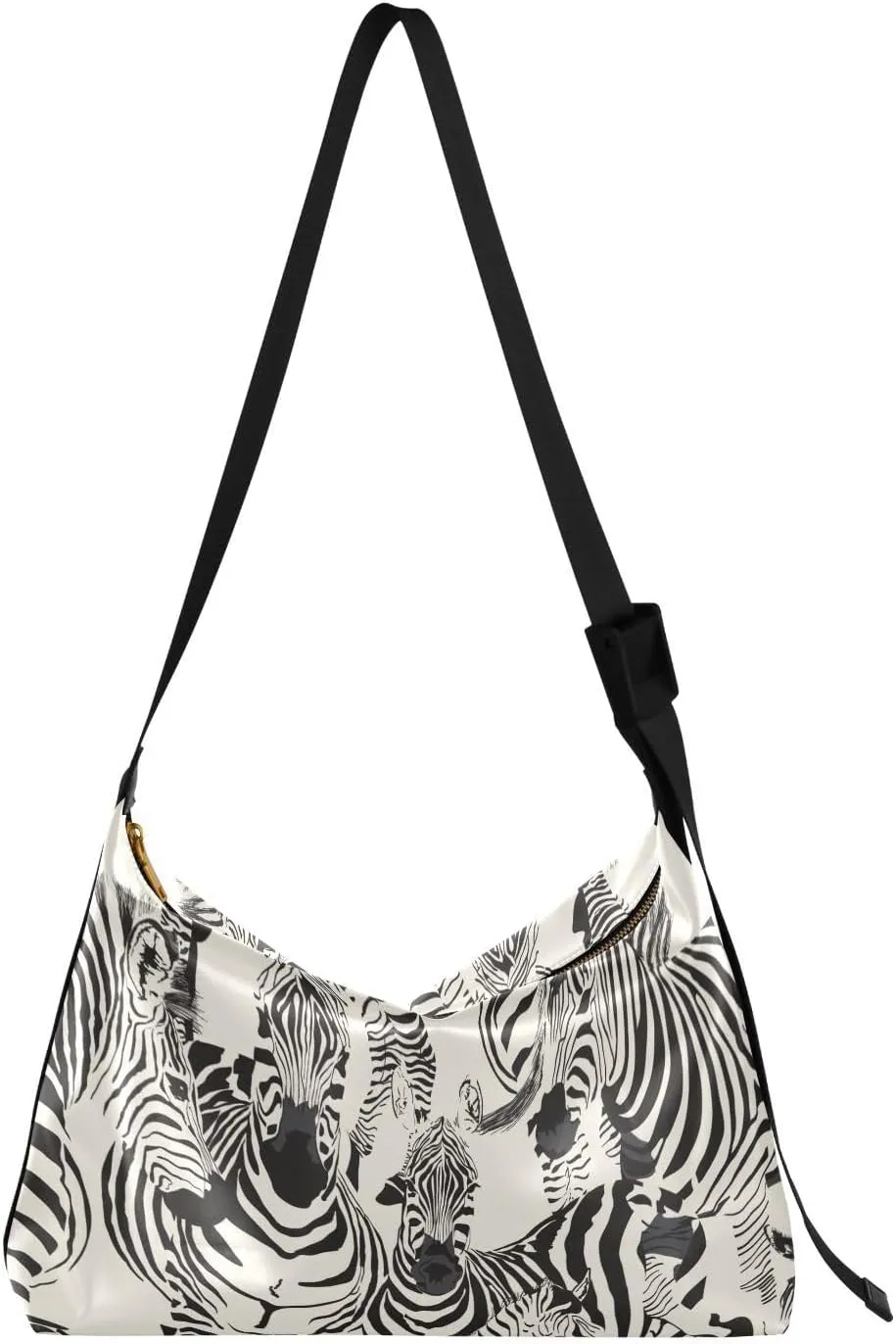 Casual Shoulder Bag Crossbody Zebra Animal Wildlife Hobo Handbag Purses with Wide Shoulder Strap Trendy Large Messenger Bag Tote Bags for Women Men
