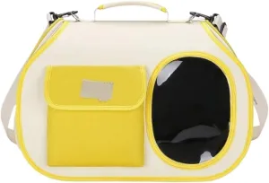 Cat Bags Cross-body Pet Outing Bag, Portable Breathable Cat Bag, Portable Cat School Bag, Travel Dog Backpack Bag for Cat(Yellow)