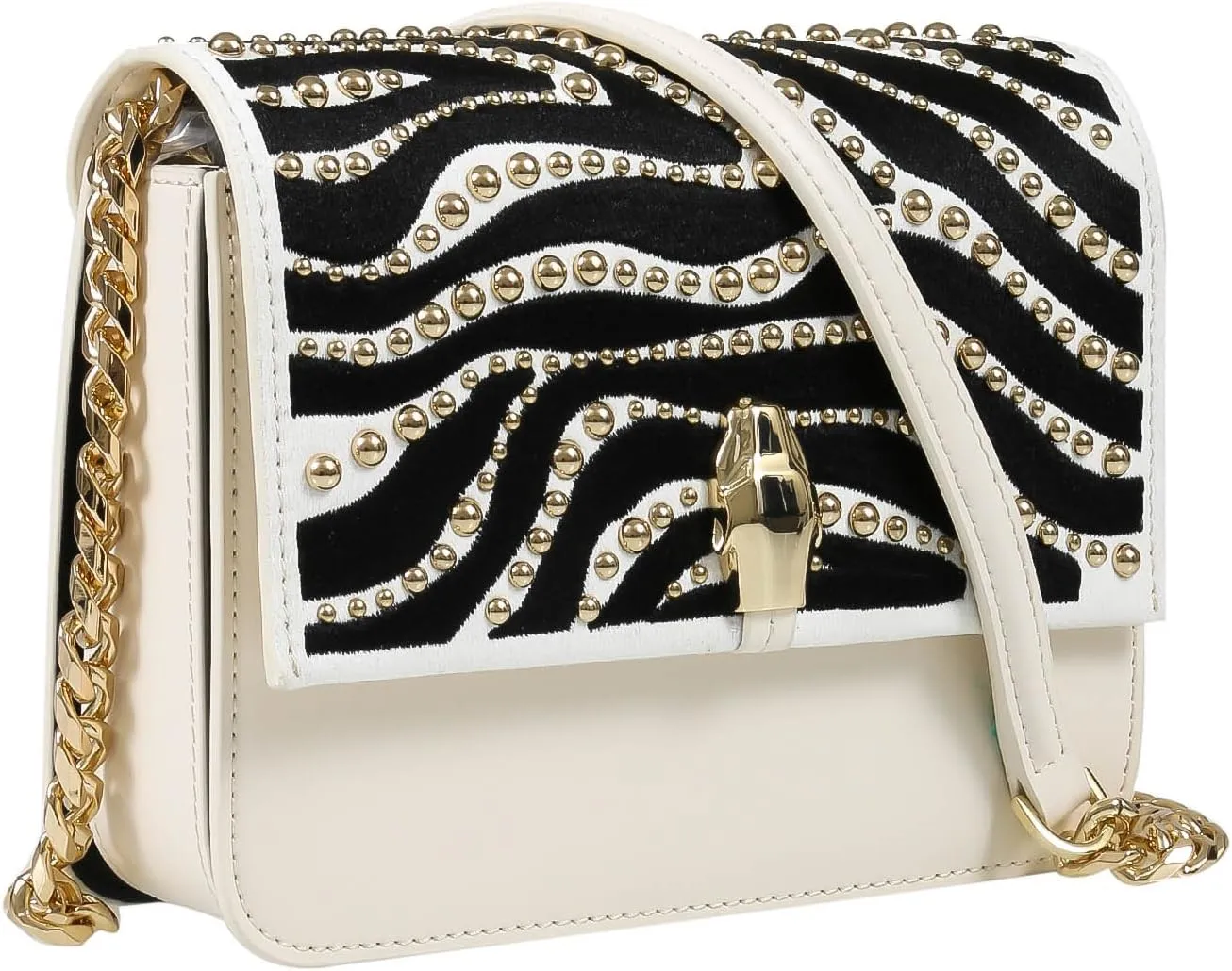 Cavalli Class Roberto GWLPCM 010 Milano Rmx 0 Black/White Medium Shoulder Bag for womens
