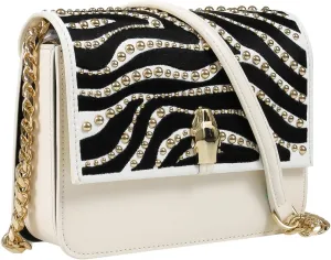 Cavalli Class Roberto GWLPCM 010 Milano Rmx 0 Black/White Medium Shoulder Bag for womens
