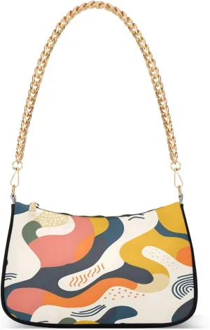 CEBUGI Crossbody Bags for Women Shoulder Purse Abstract Background Handbags Stylish Clutch Purse with Chain Strap