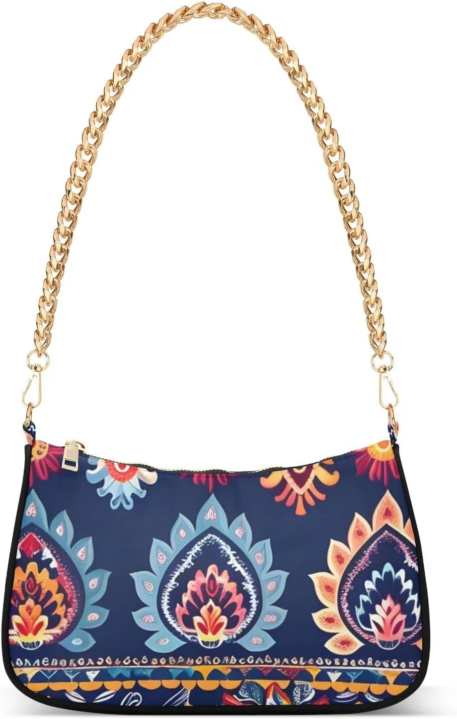 CEBUGI Crossbody Bags for Women Shoulder Purse Boho Floral Handbags Stylish Clutch Purse with Chain Strap