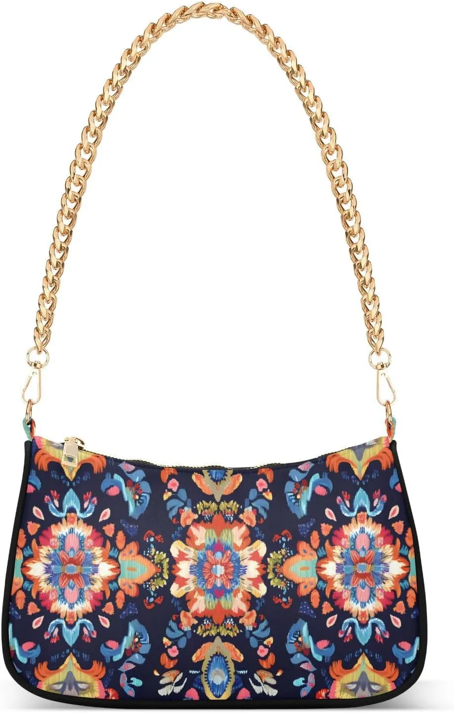 CEBUGI Crossbody Bags for Women Shoulder Purse Boho Floral Handbags Stylish Clutch Purse with Chain Strap