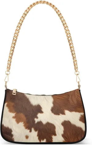 CEBUGI Crossbody Bags for Women Shoulder Purse Cowhide Texture Handbags Stylish Clutch Purse with Chain Strap