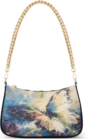 CEBUGI Crossbody Bags for Women Shoulder Purse Elegant Butterfly Flying Handbags Stylish Clutch Purse with Chain Strap