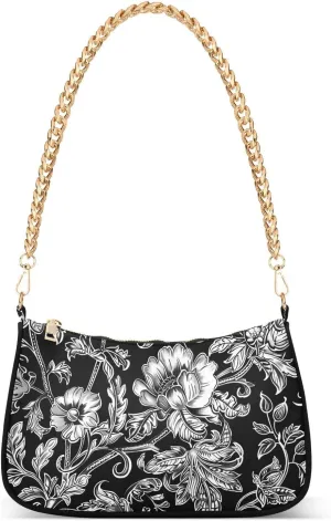 CEBUGI Crossbody Bags for Women Shoulder Purse Floral Handbags Stylish Clutch Purse with Chain Strap
