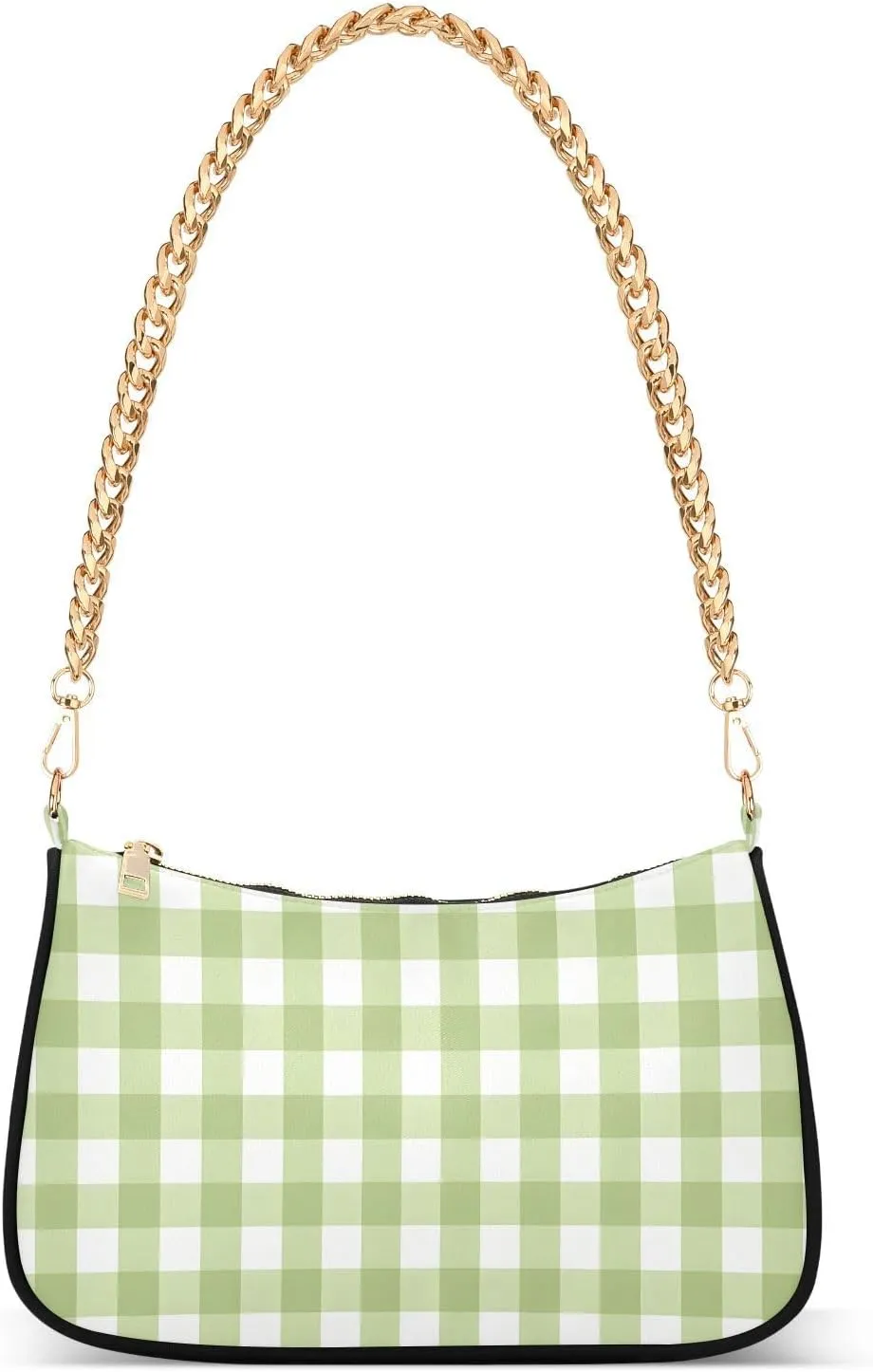 CEBUGI Crossbody Bags for Women Shoulder Purse Green Plaid Handbags Stylish Clutch Purse with Chain Strap