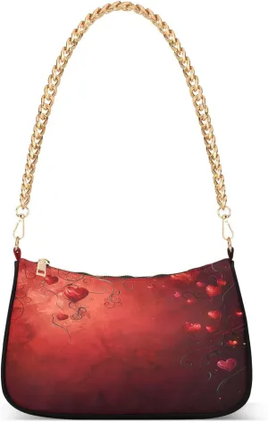 CEBUGI Crossbody Bags for Women Shoulder Purse Hearts and Swirls Handbags Stylish Clutch Purse with Chain Strap
