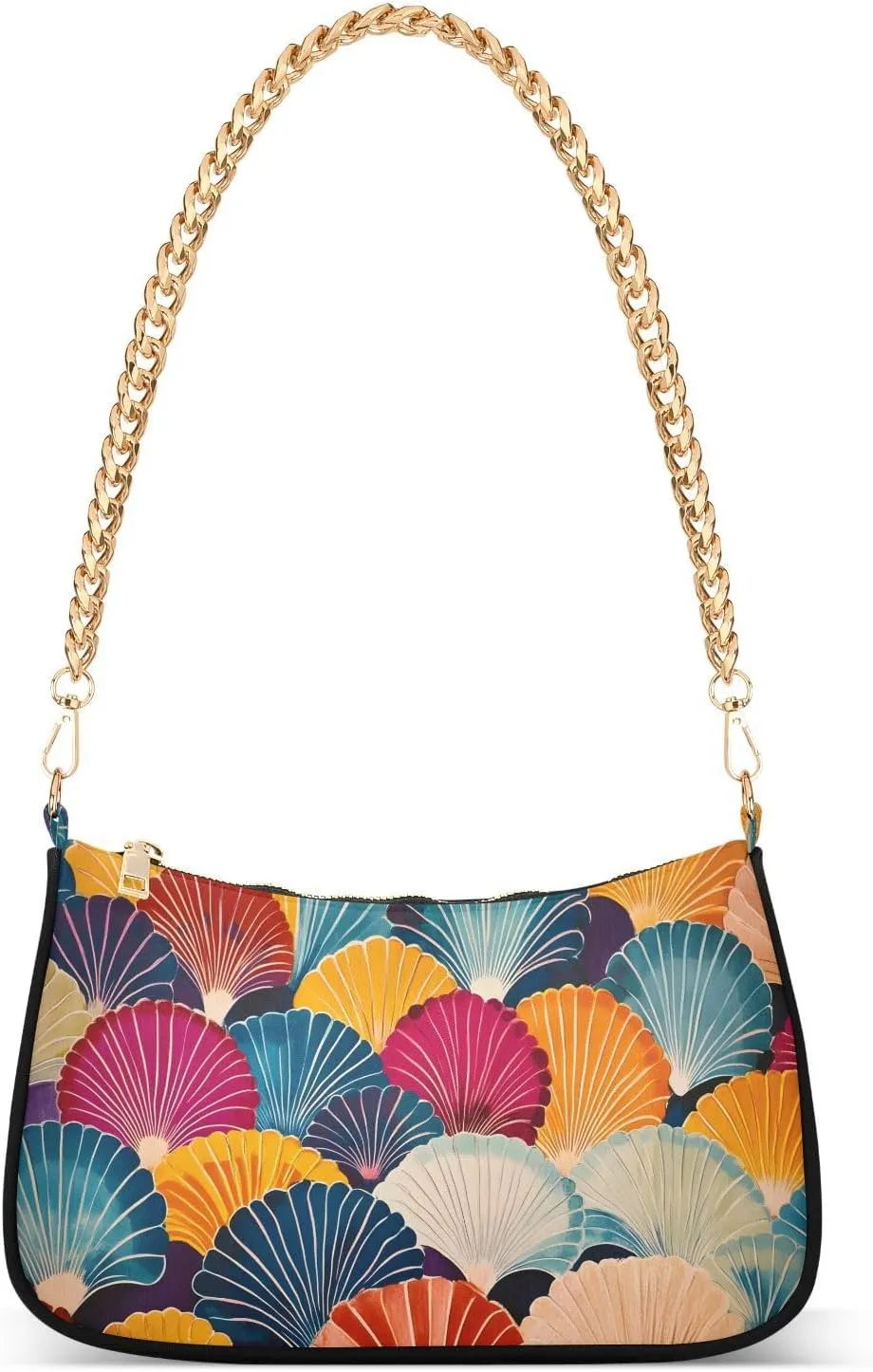 CEBUGI Crossbody Bags for Women Shoulder Purse Shell Pattern Handbags Stylish Clutch Purse with Chain Strap