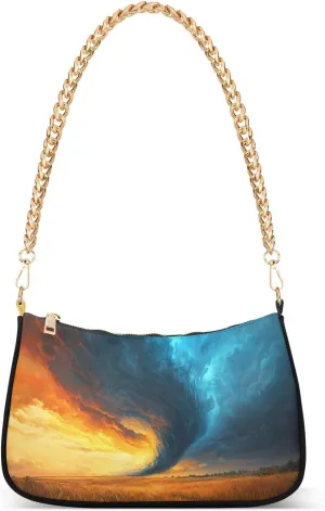CEBUGI Crossbody Bags for Women Shoulder Purse Tornado Handbags Stylish Clutch Purse with Chain Strap