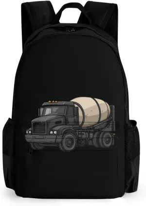 Cement Truck Fashion Backpack Cute Daypack Unisex Laptop Bag for Travel Business Work