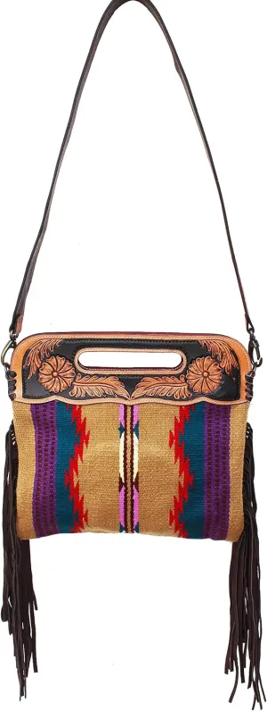 CHALLENGER Women's Western Handwoven Wool Rodeo Cowgirl Purse Shoulder Handbag 27FK40