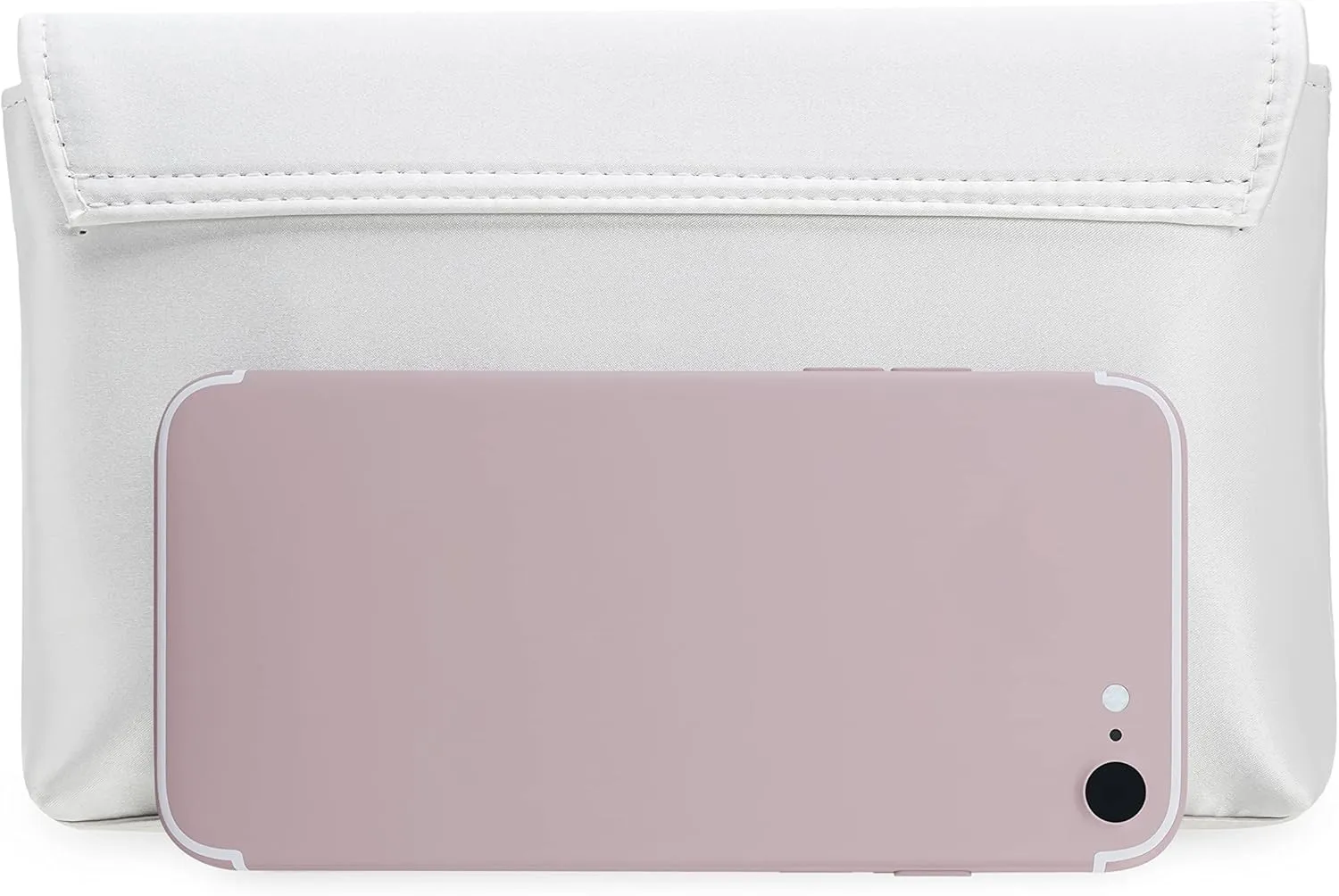 CHARMING TAILOR Evening Bag for Women Pleated Flap Satin Formal Purse Diamantes Brooch Embellished Clutch