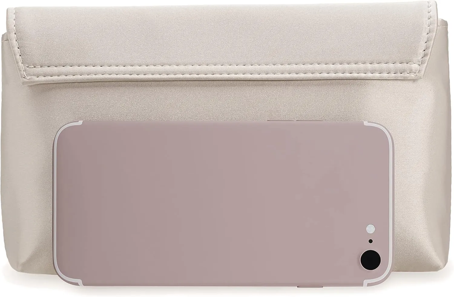 CHARMING TAILOR Evening Bag for Women Pleated Flap Satin Formal Purse Diamantes Brooch Embellished Clutch