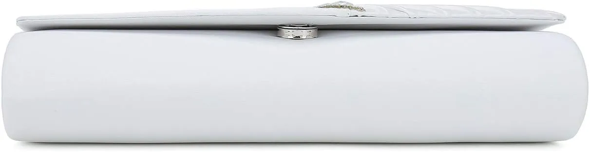 CHARMING TAILOR Evening Handbag Crystal Embellished and Pleated Satin Clutch