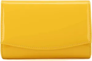 CHARMING TAILOR Patent Leather Flap Clutch Classic Elegant Evening Bag Chic Dress Purse
