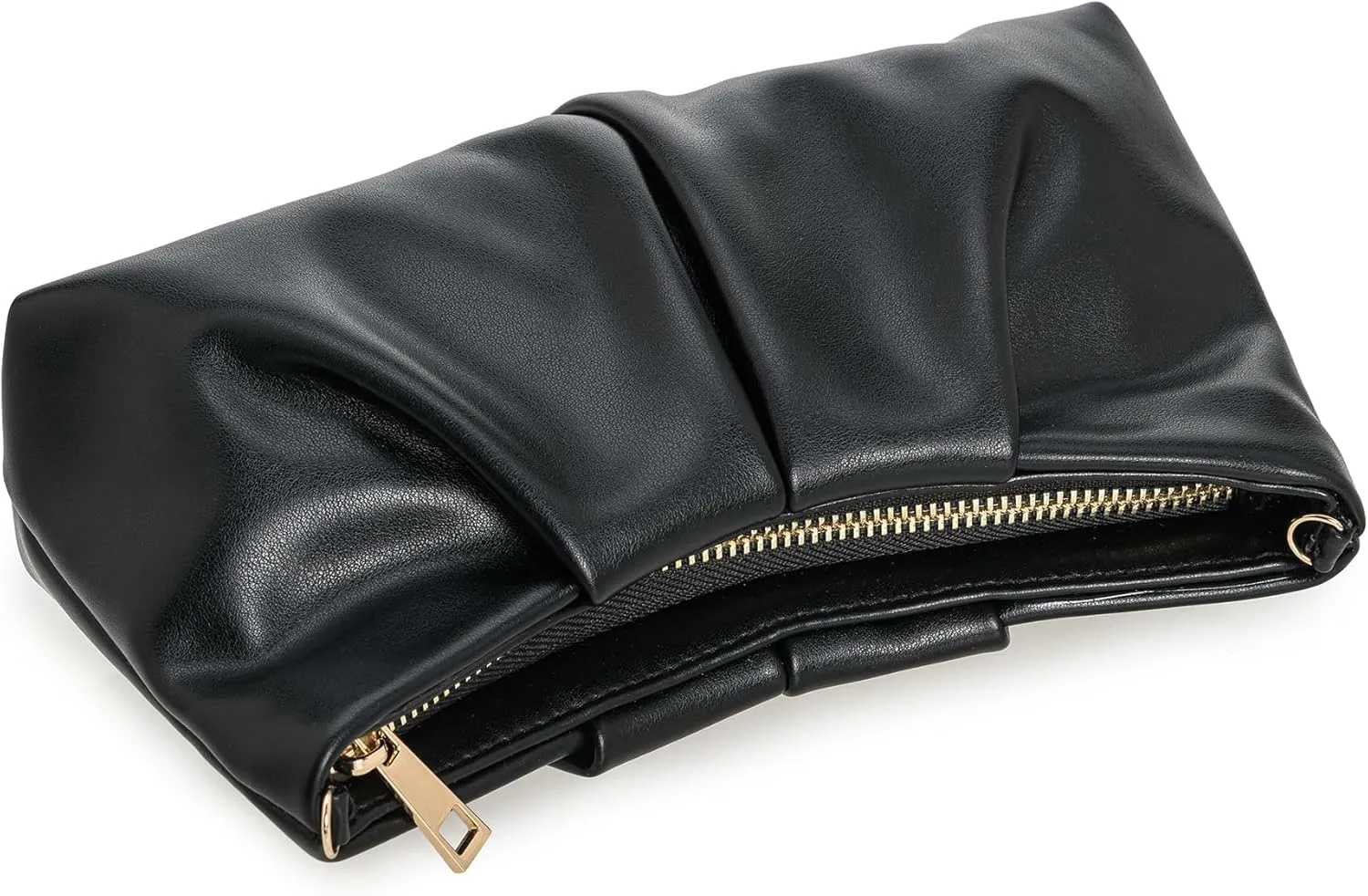CHARMING TAILOR Women Clutch Bag Dressy Formal Handbag Pleated PU Clutch Purse for Cocktail Prom Wedding Party