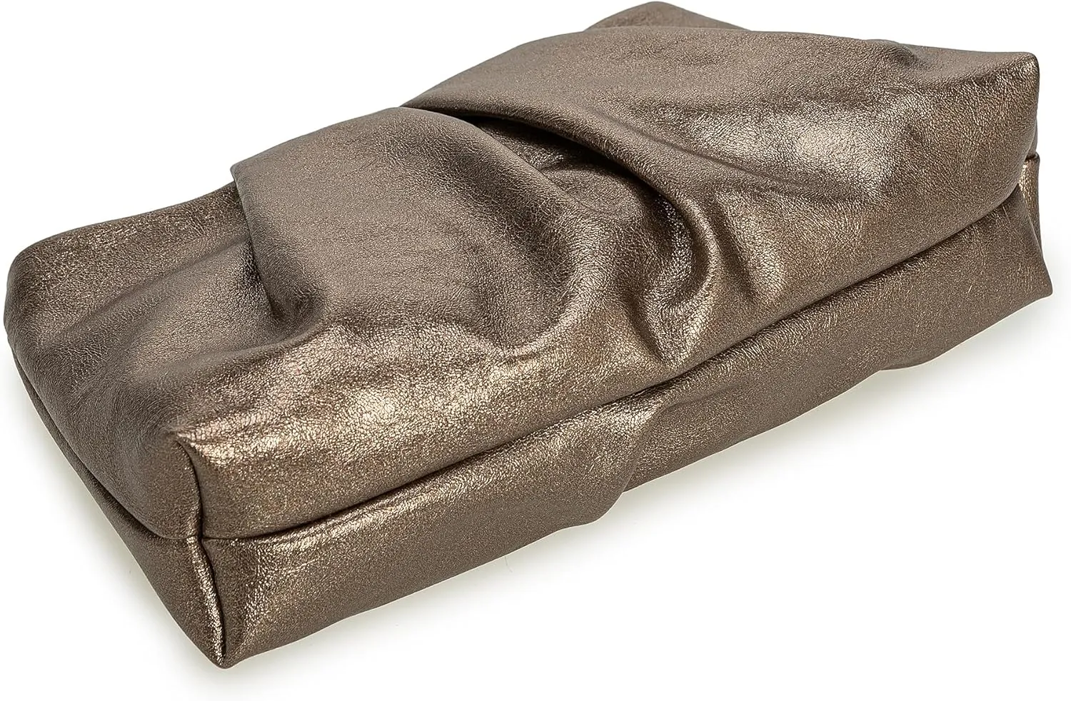 CHARMING TAILOR Women Clutch Bag Dressy Formal Handbag Pleated PU Clutch Purse for Cocktail Prom Wedding Party