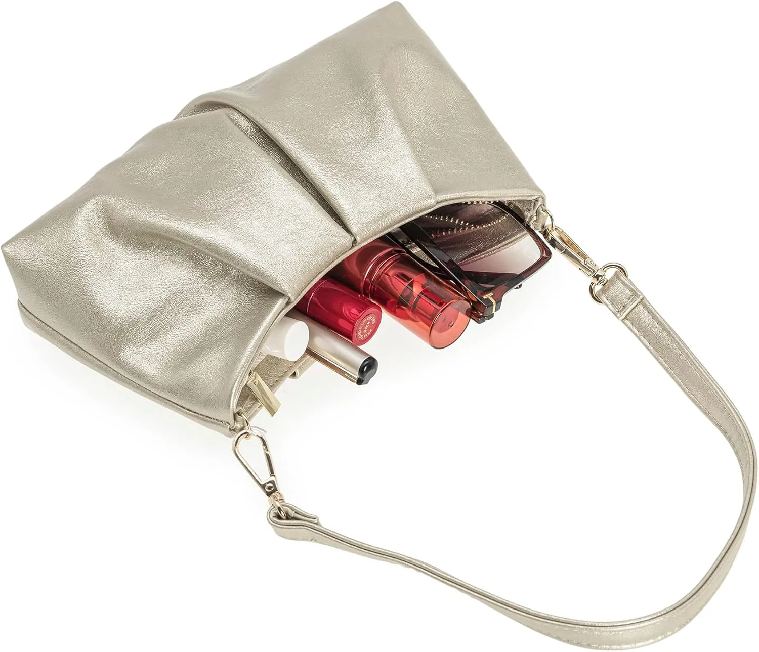 CHARMING TAILOR Women Clutch Bag Dressy Formal Handbag Pleated PU Clutch Purse for Cocktail Prom Wedding Party