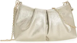 CHARMING TAILOR Women Clutch Bag Dressy Formal Handbag Pleated PU Clutch Purse for Cocktail Prom Wedding Party