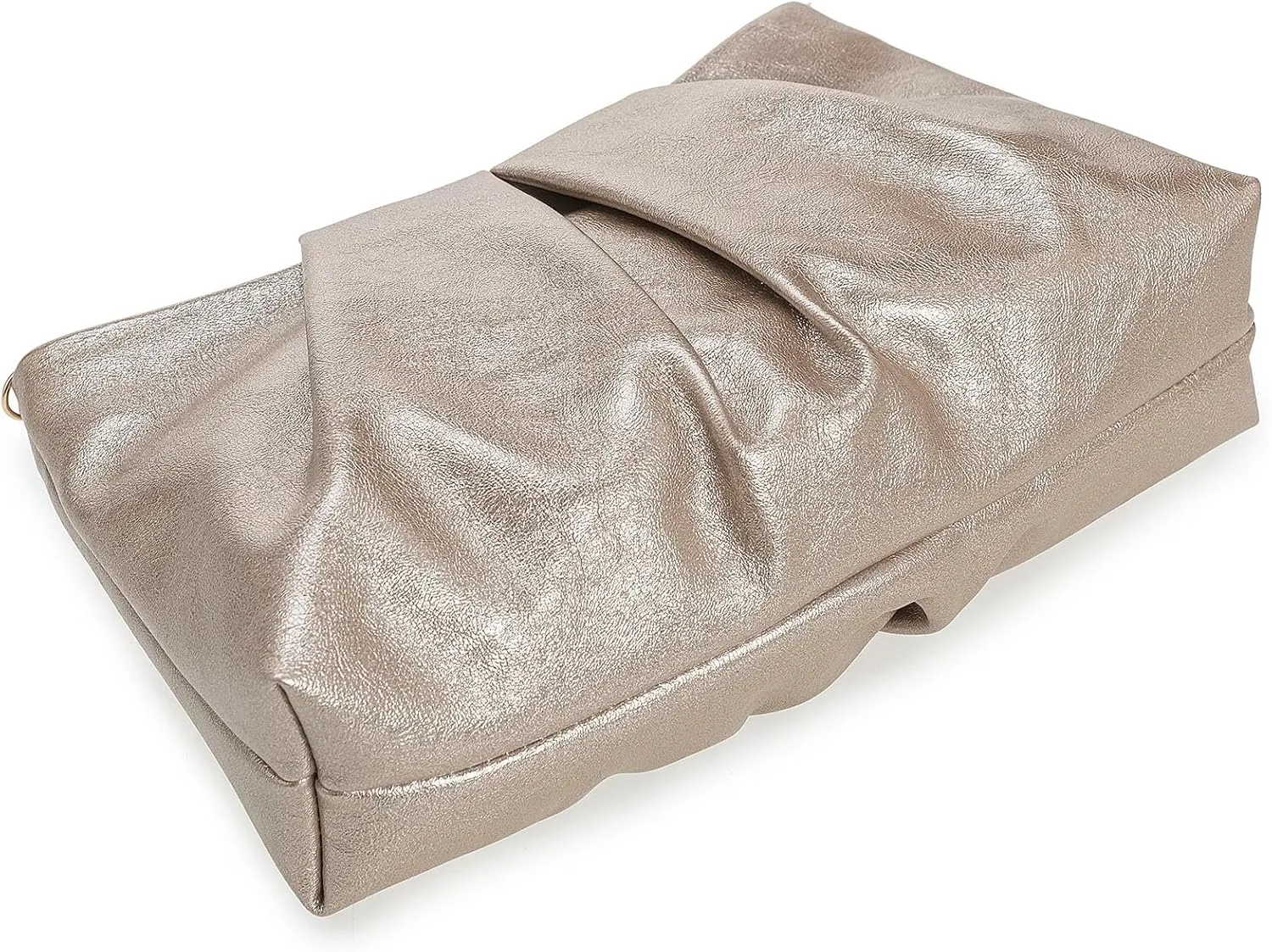 CHARMING TAILOR Women Clutch Bag Dressy Formal Handbag Pleated PU Clutch Purse for Cocktail Prom Wedding Party
