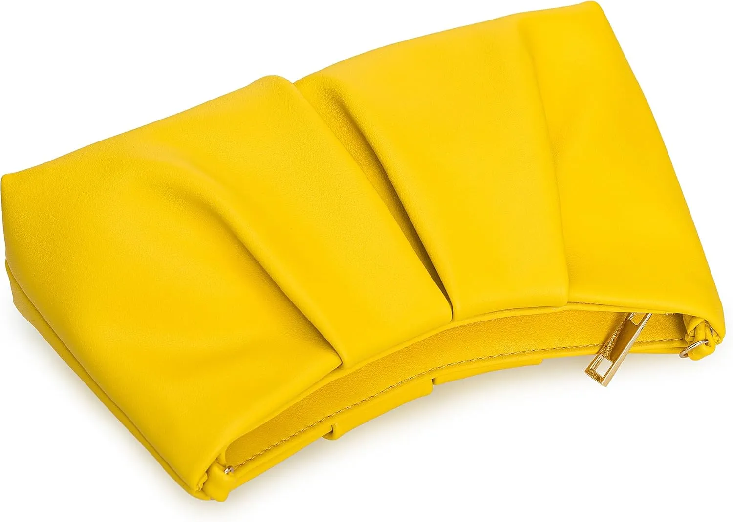 CHARMING TAILOR Women Clutch Bag Dressy Formal Handbag Pleated PU Clutch Purse for Cocktail Prom Wedding Party