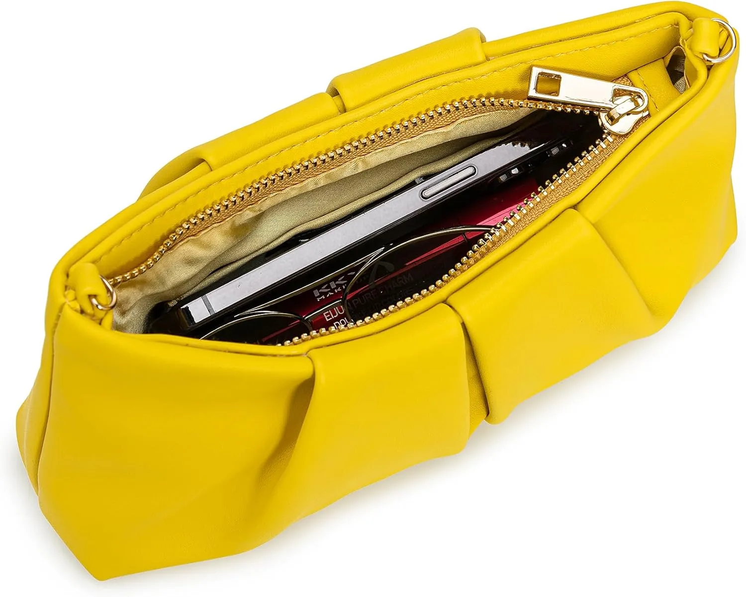 CHARMING TAILOR Women Clutch Bag Dressy Formal Handbag Pleated PU Clutch Purse for Cocktail Prom Wedding Party