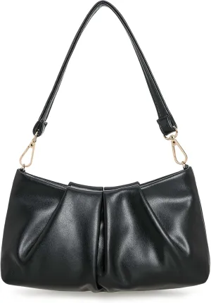 CHARMING TAILOR Women Clutch Bag Dressy Formal Handbag Pleated PU Clutch Purse for Cocktail Prom Wedding Party