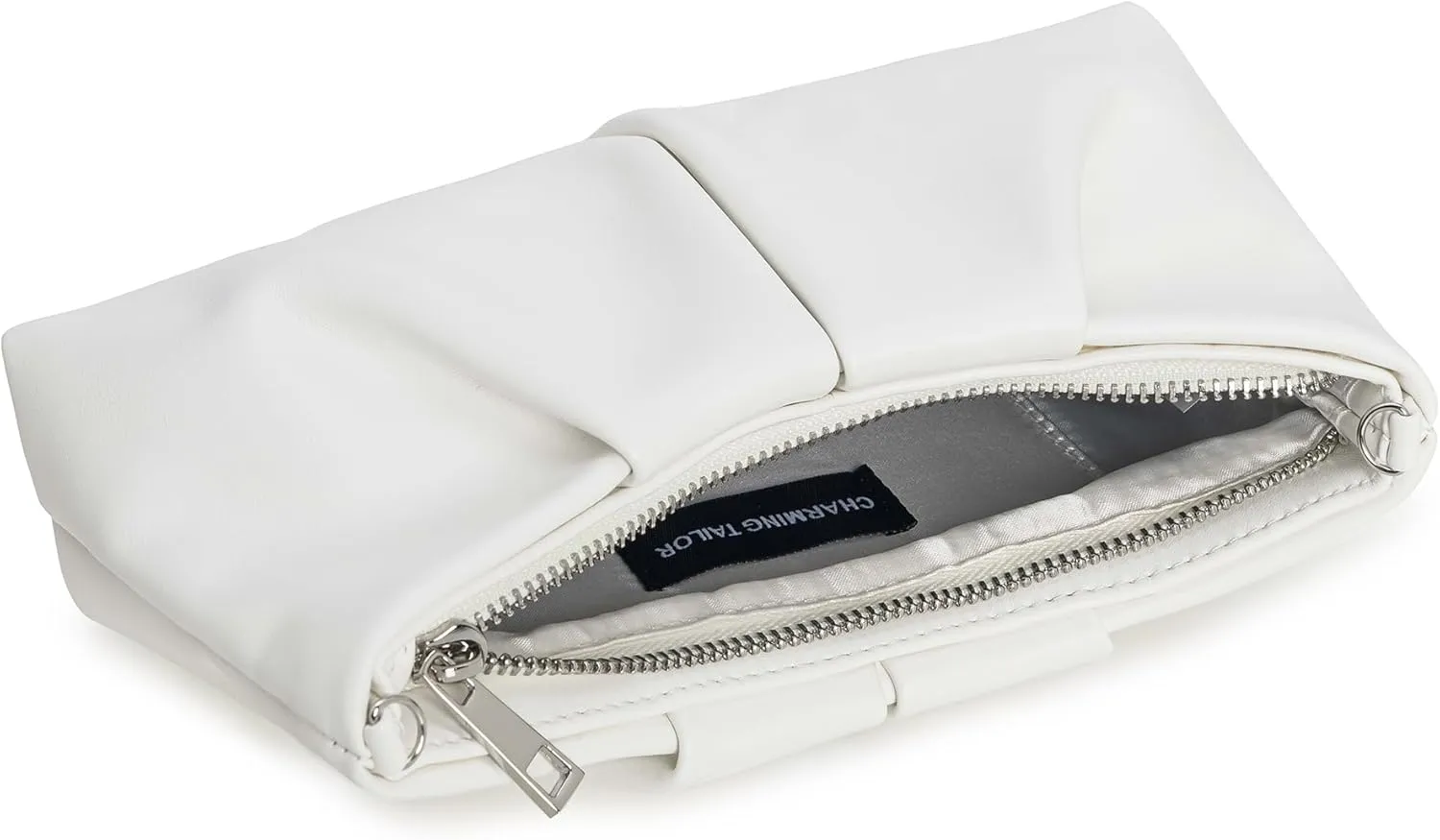 CHARMING TAILOR Women Clutch Bag Dressy Formal Handbag Pleated PU Clutch Purse for Cocktail Prom Wedding Party