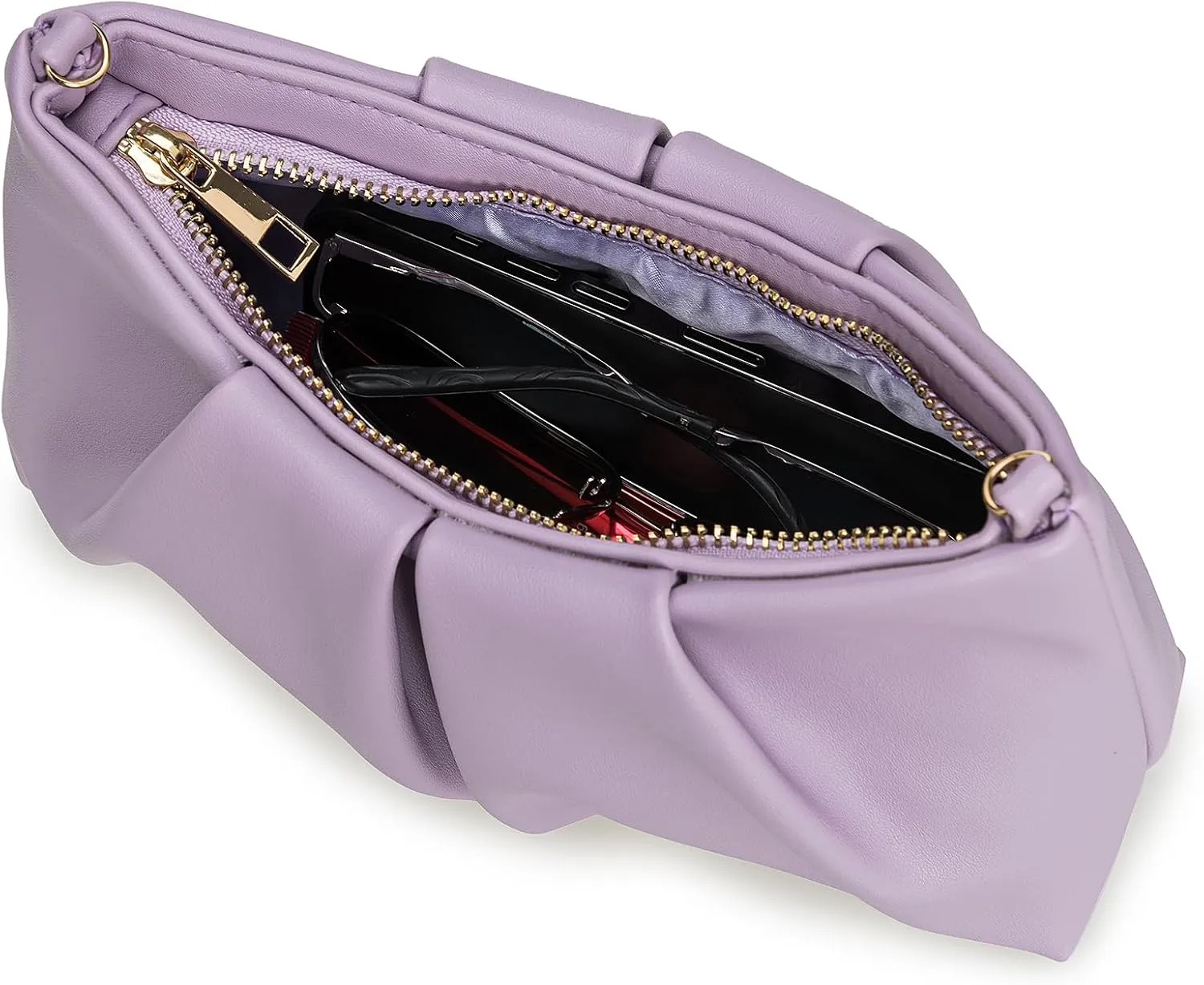 CHARMING TAILOR Women Clutch Bag Dressy Formal Handbag Pleated PU Clutch Purse for Cocktail Prom Wedding Party
