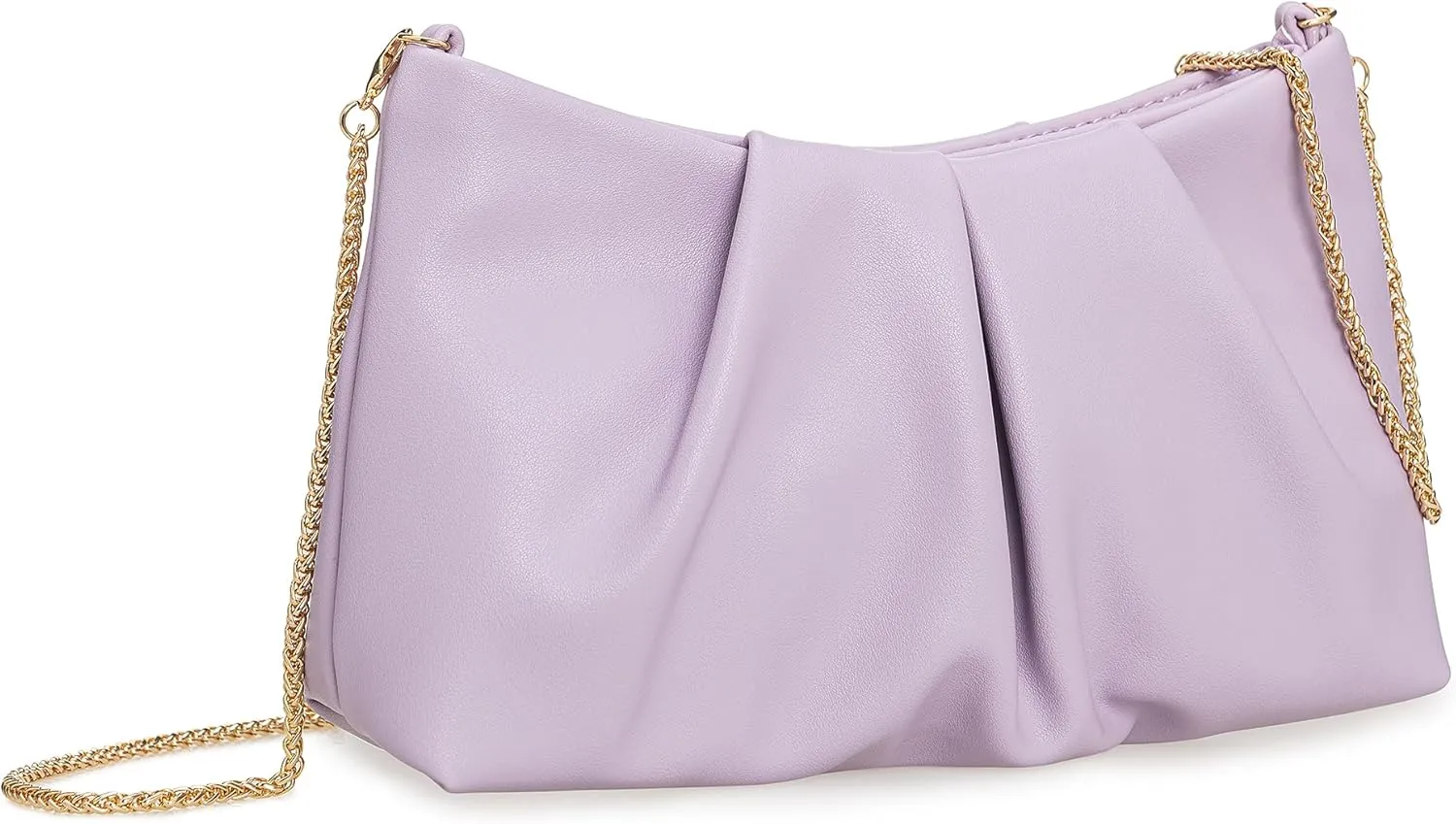 CHARMING TAILOR Women Clutch Bag Dressy Formal Handbag Pleated PU Clutch Purse for Cocktail Prom Wedding Party