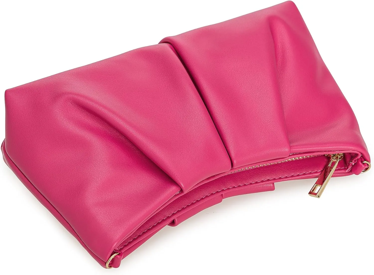 CHARMING TAILOR Women Clutch Bag Dressy Formal Handbag Pleated PU Clutch Purse for Cocktail Prom Wedding Party