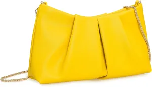 CHARMING TAILOR Women Clutch Bag Dressy Formal Handbag Pleated PU Clutch Purse for Cocktail Prom Wedding Party
