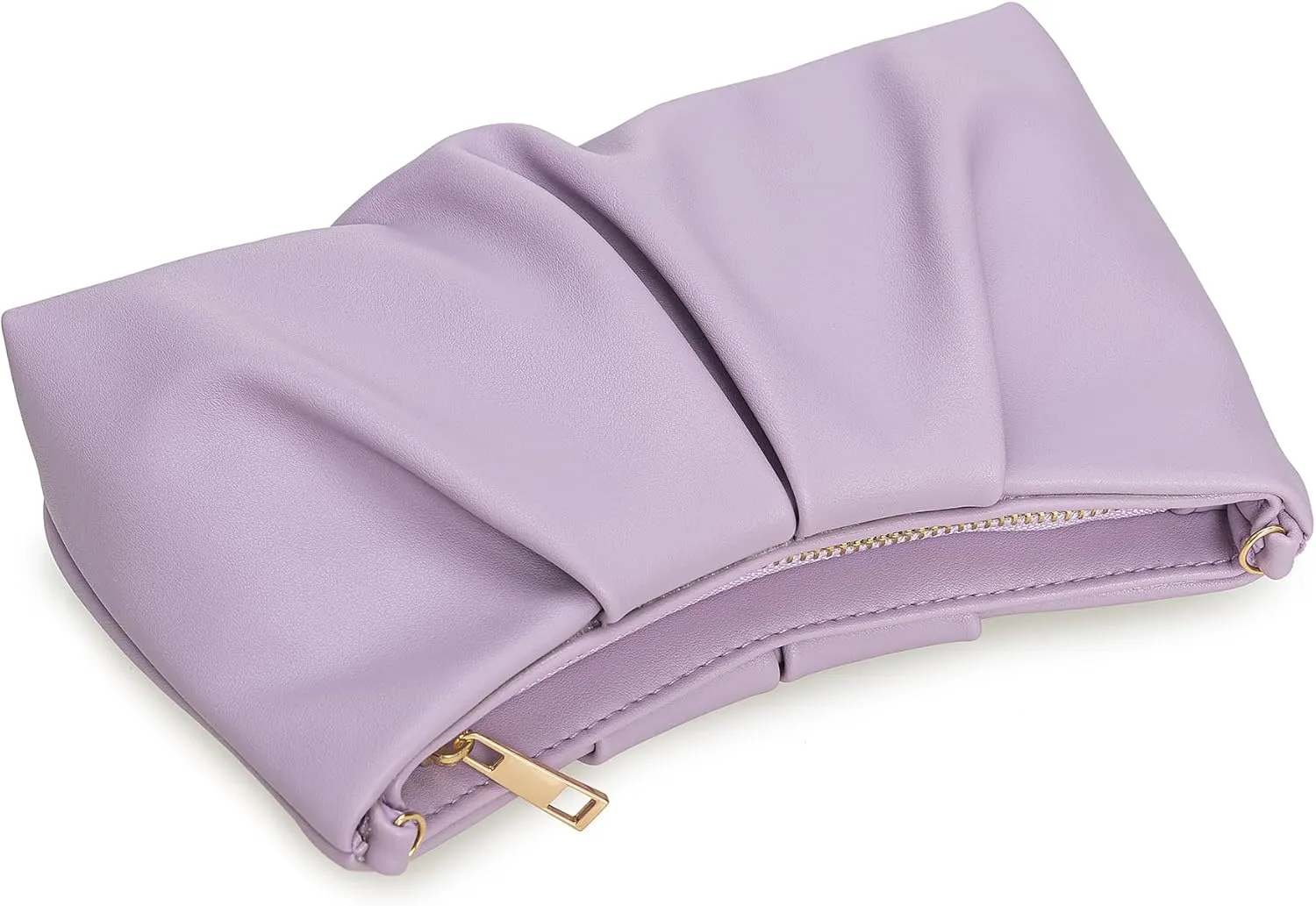CHARMING TAILOR Women Clutch Bag Dressy Formal Handbag Pleated PU Clutch Purse for Cocktail Prom Wedding Party