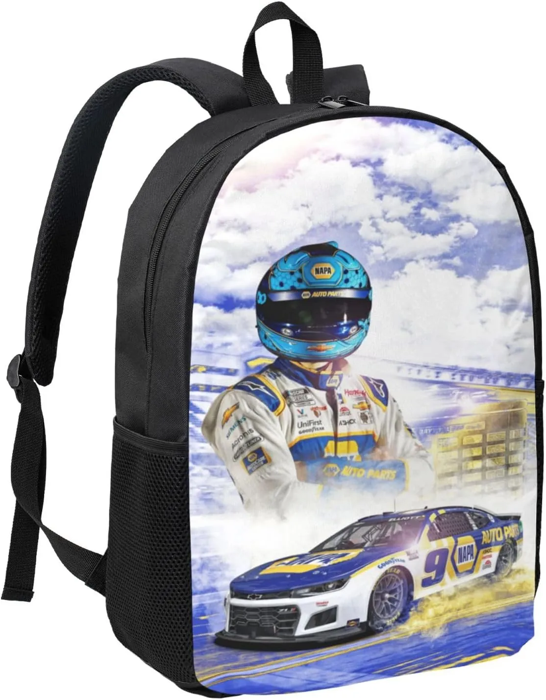 Chase-Elliott-Car-9 Backpack Work Rucksack Computer Bag 17 Inch Travel Backpack Gym Bags