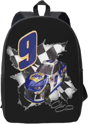 Chase-Elliott-Car-9 Backpack Work Rucksack Computer Bag 17 Inch Travel Backpack Gym Bags