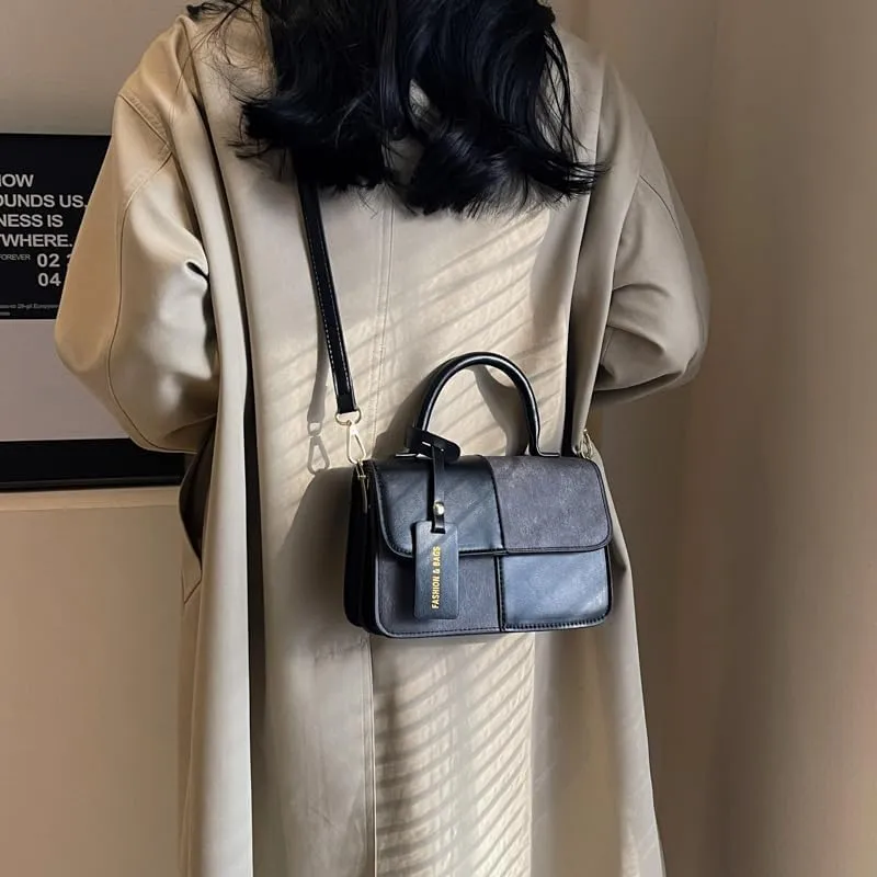 Checkered Shoulder Bag for Women,Small Leather Crossbody Bag,Fall Trendy Luxury Handbags Top-Handle Purse With Strap