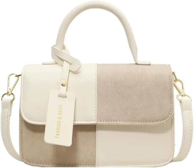 Checkered Shoulder Bag for Women,Small Leather Crossbody Bag,Fall Trendy Luxury Handbags Top-Handle Purse With Strap