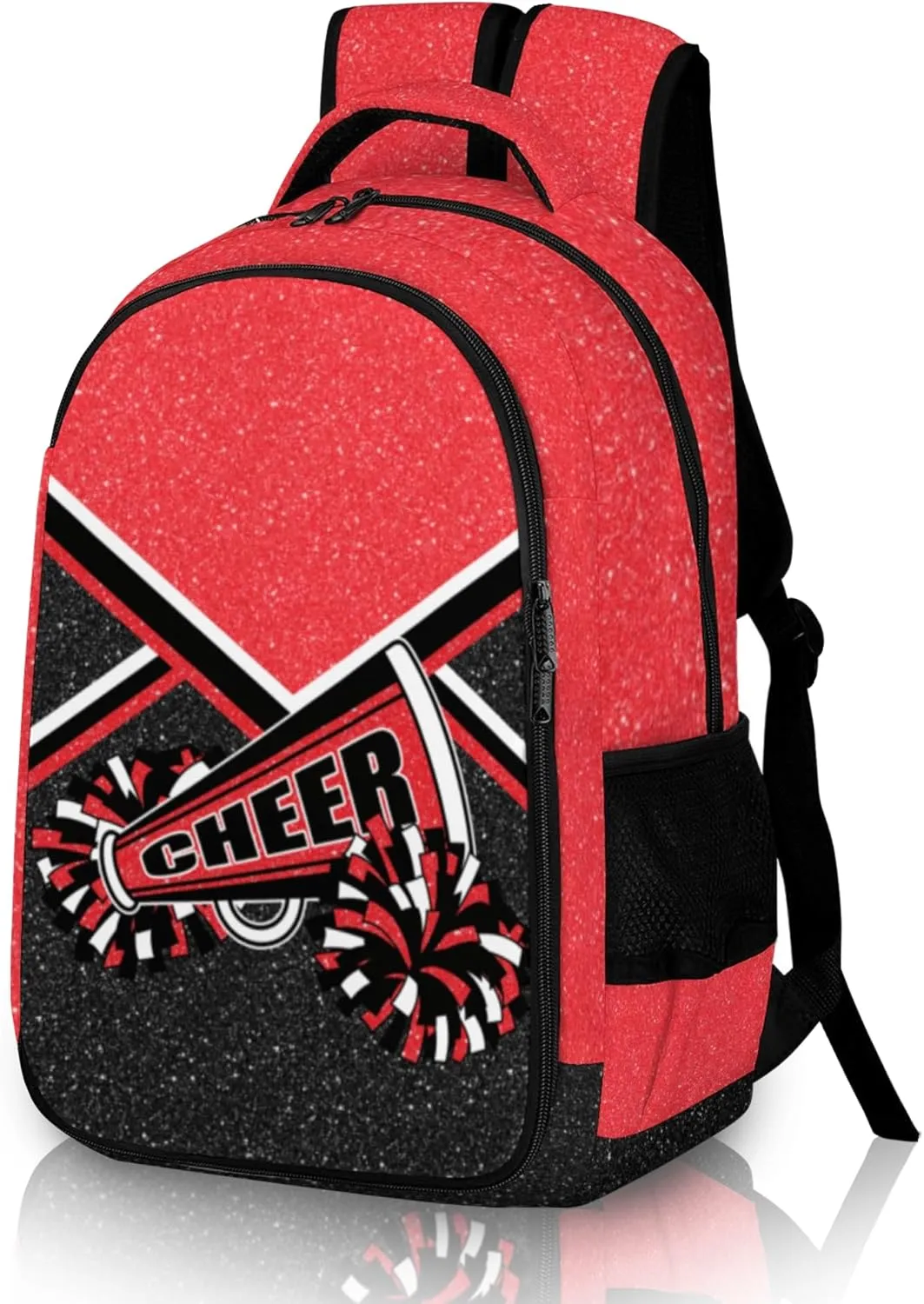Cheer Backpack for Cheerleader, Cheerleading Gift for Teams, Women's Cheer Backpack (Red)