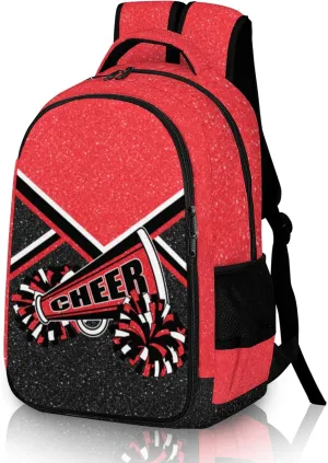 Cheer Backpack for Cheerleader, Cheerleading Gift for Teams, Women's Cheer Backpack (Red)