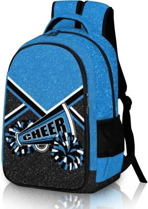 Cheer Backpack for Cheerleader, Cheerleading Gifts for Teams, Women's Cheer Backpack (Blue)