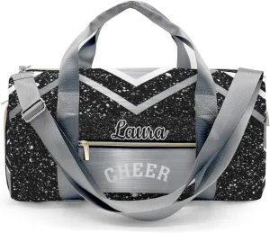 Cheer Cheerleader Sports Duffel Bag Travel Duffle Gym Bags Weekender Bag with Shoe Compartments (Grey)