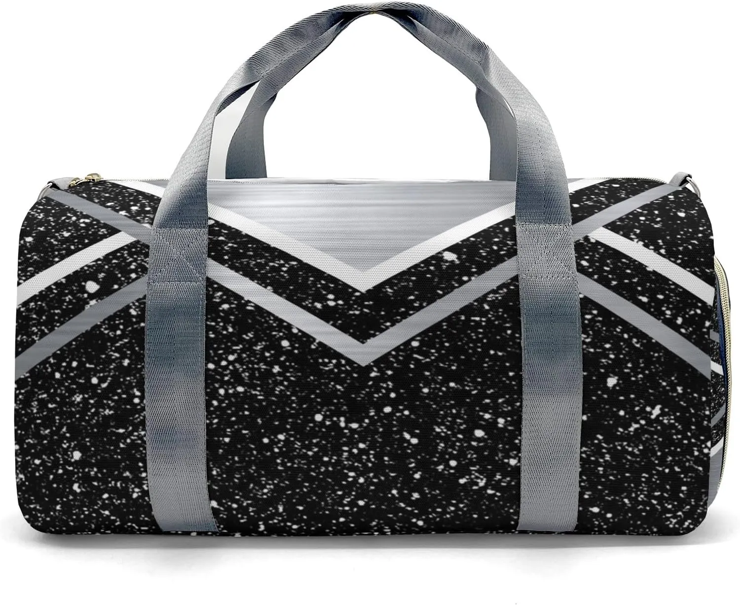 Cheer Cheerleader Sports Duffel Bag Travel Duffle Gym Bags Weekender Bag with Shoe Compartments (Grey)