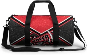 Cheer Duffel Bags for Cheerleaders, Cheerleading Gym Bag, Carry on Weekender Bags, Travel Bag Duffel Bag (Red)