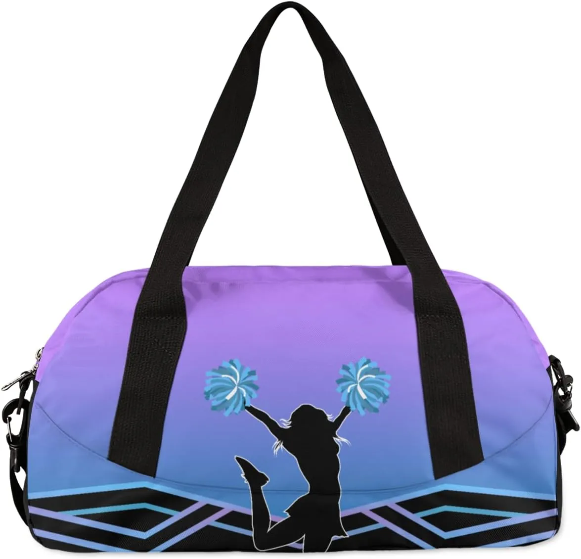 Cheerleader Kids Overnight Duffel Bags for Girls Cheer Sport Gym Bag Duffel Bag for Travel Weekender Practice Gymnastics Ballet School Gym Sleepover Bag