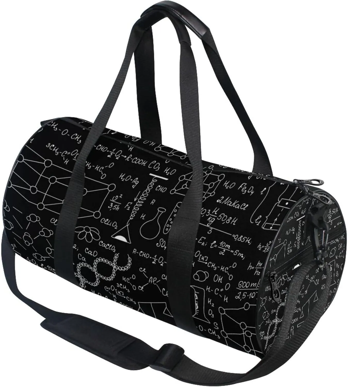 Chemical and Physical Formulas Gym Duffle Bag for Women Men Sports Fitness Bag Workout Travel Gymnastics Dance